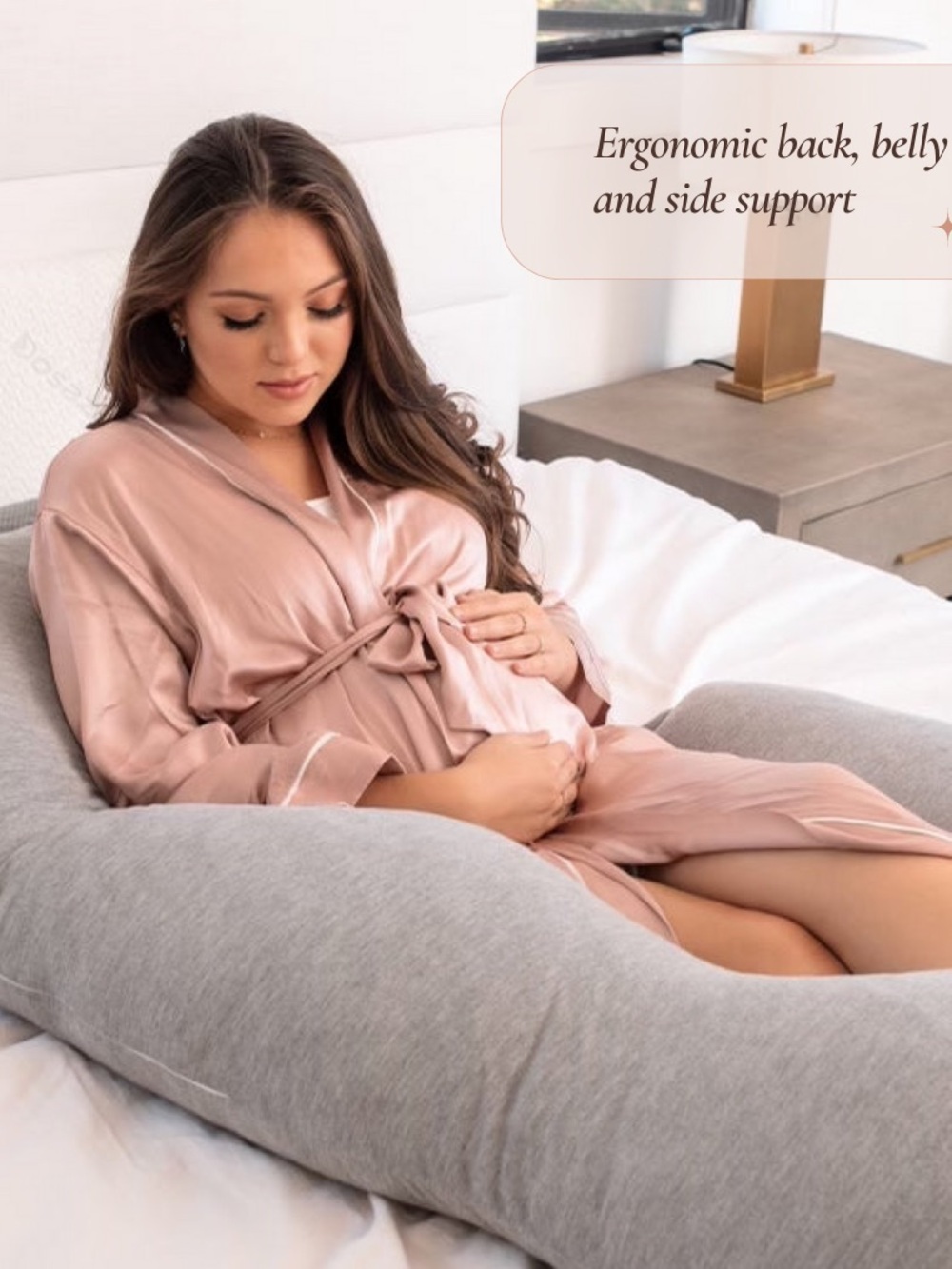 Soft Bamboo Full Body Pregnancy Pillow - Picture 6 of 8